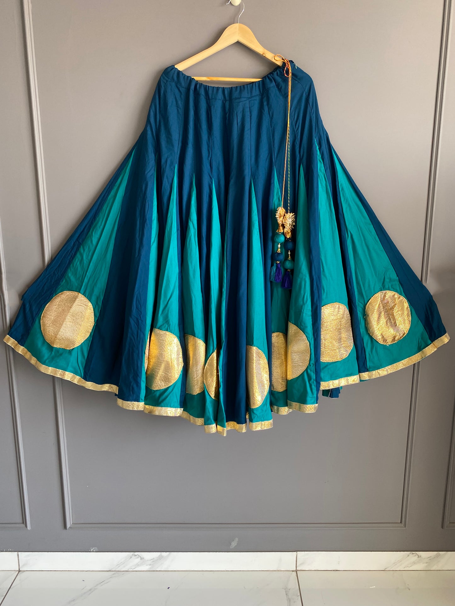 Two Shades Of Blue Lampo Circle Ghaghra