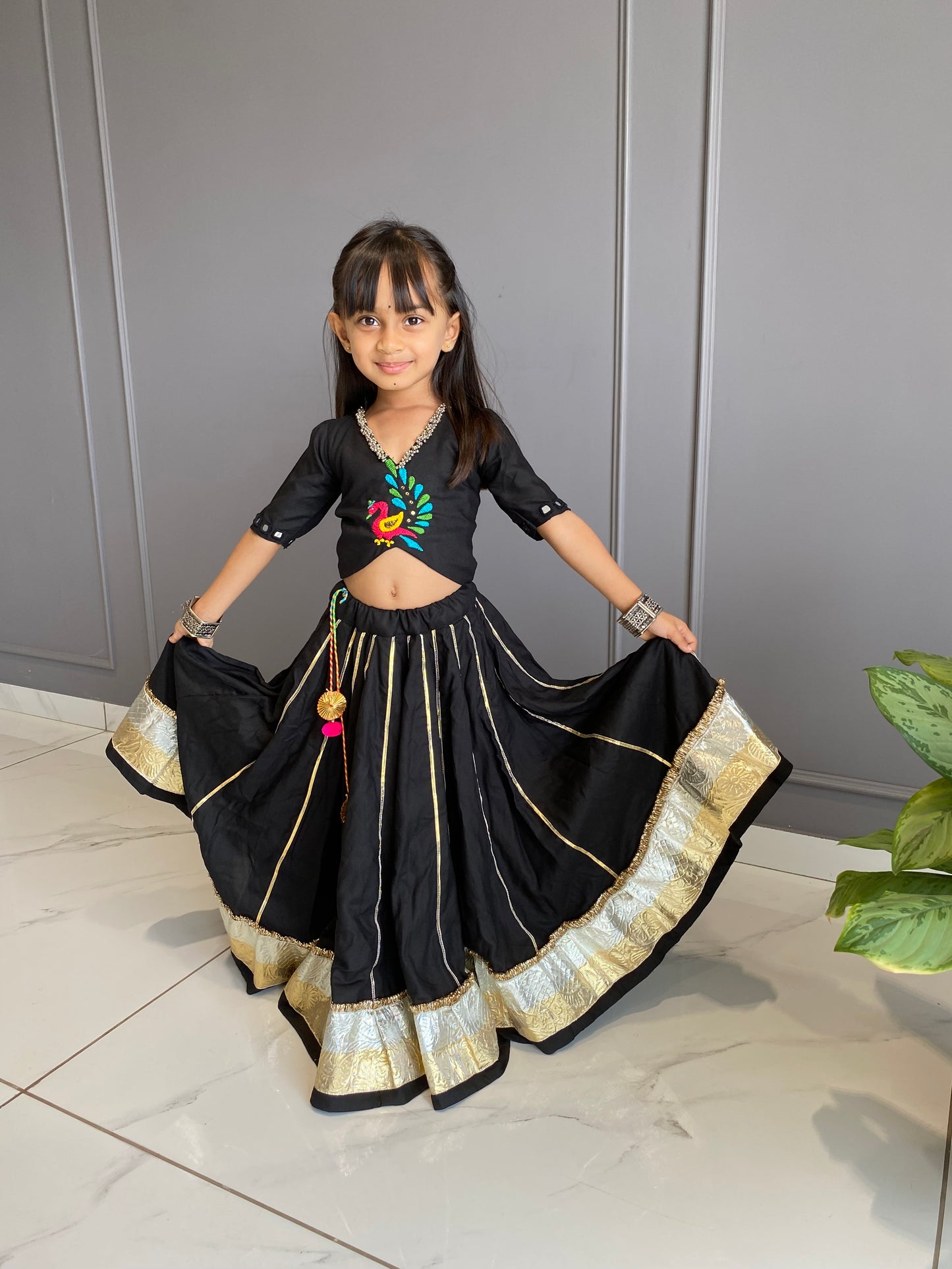 Black Peacock Chaniya Choli