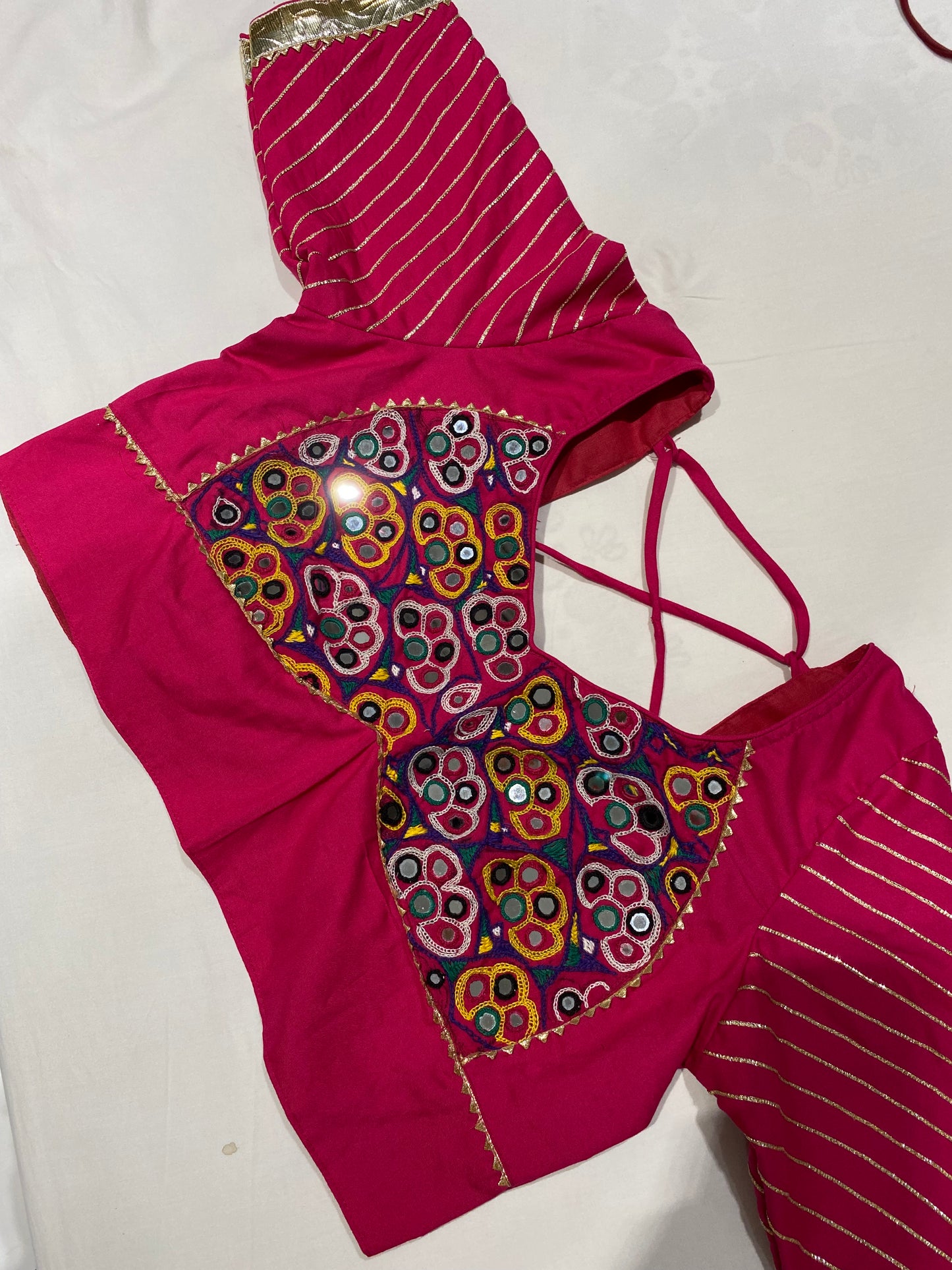 Rani Pink Kutchi Work Blouse