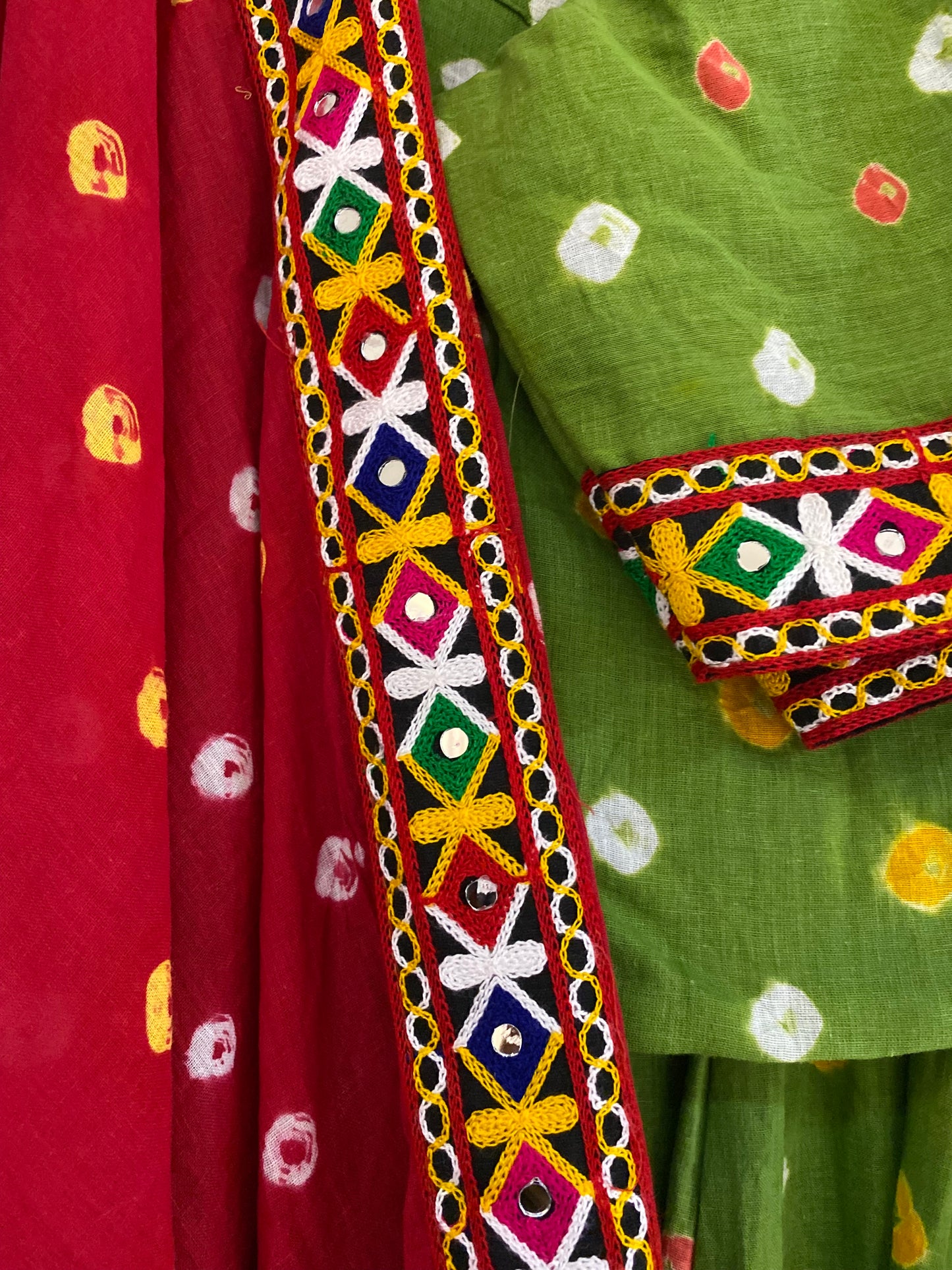 Green Bandhej Chaniya Choli