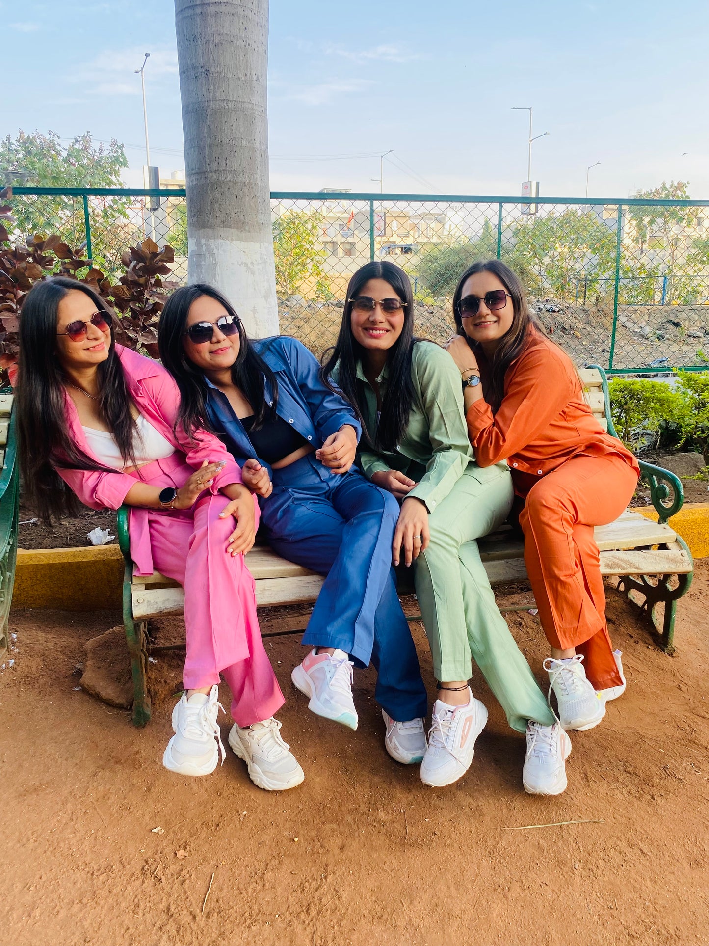 Blue Cotton Shirt Style Co-ord set