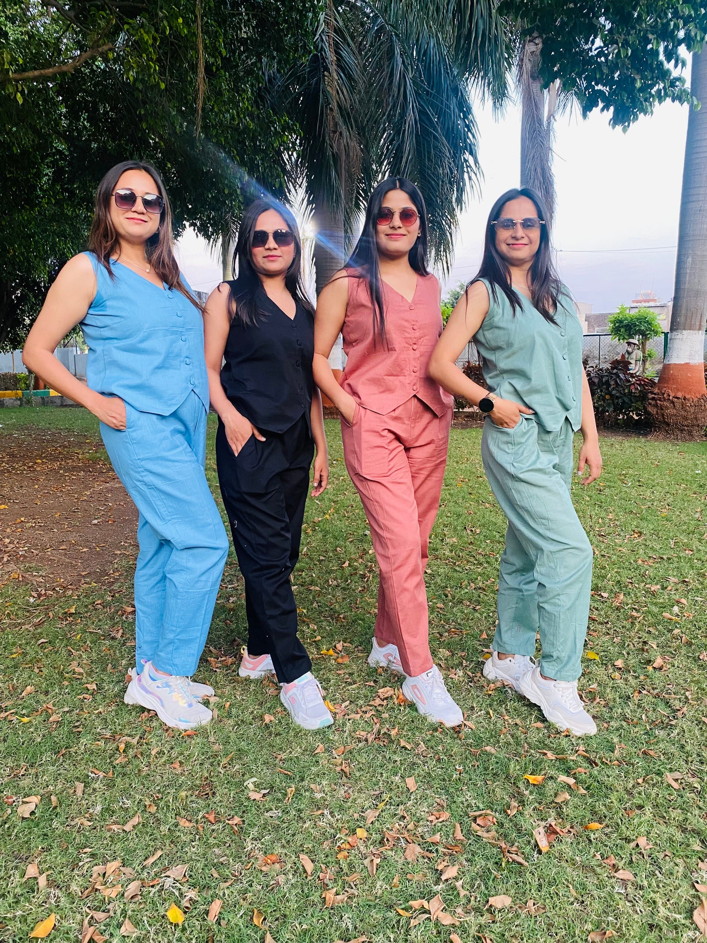 Sky Blue Cotton Co-ord set