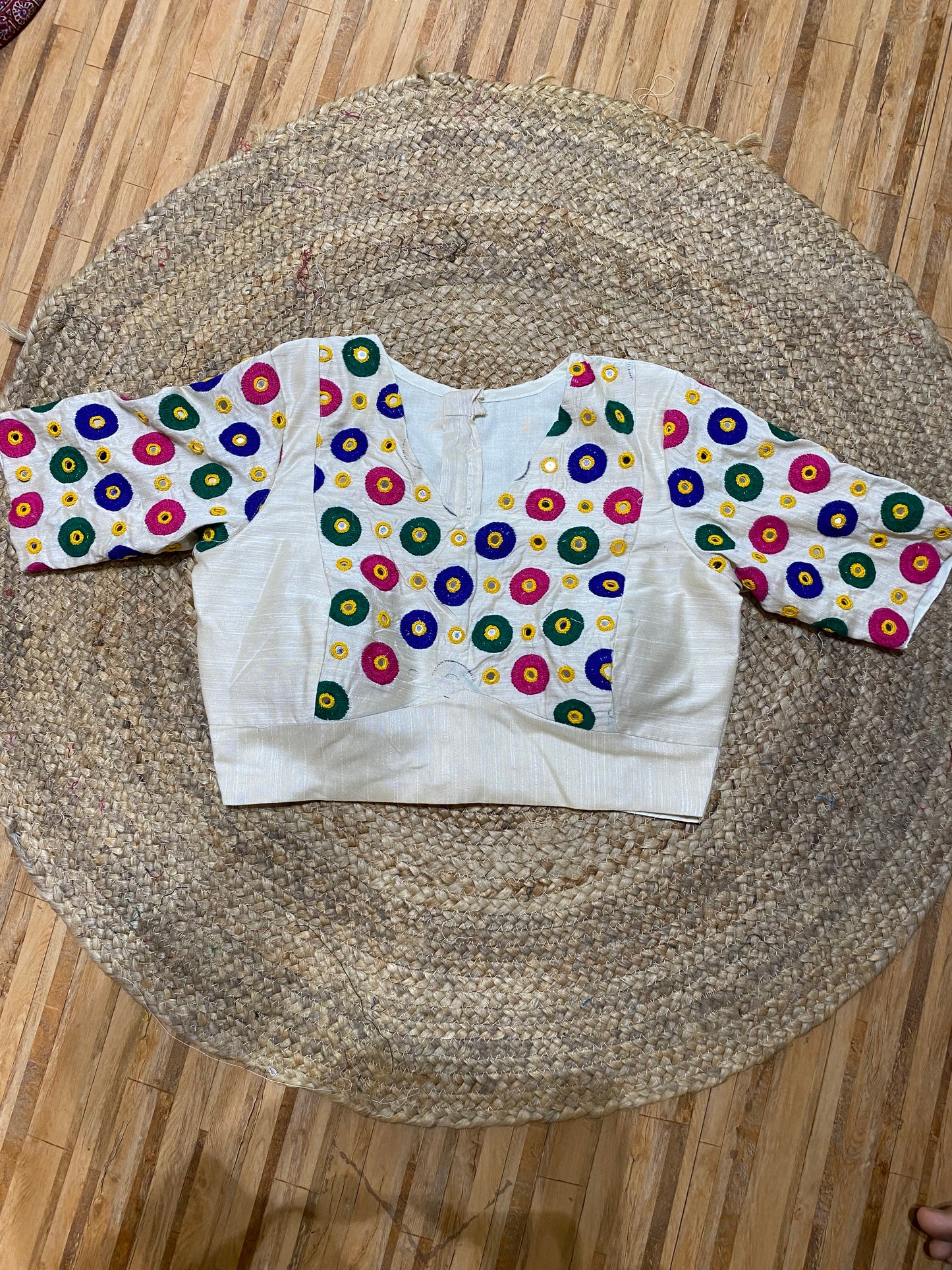 White Gamthi Work Blouse