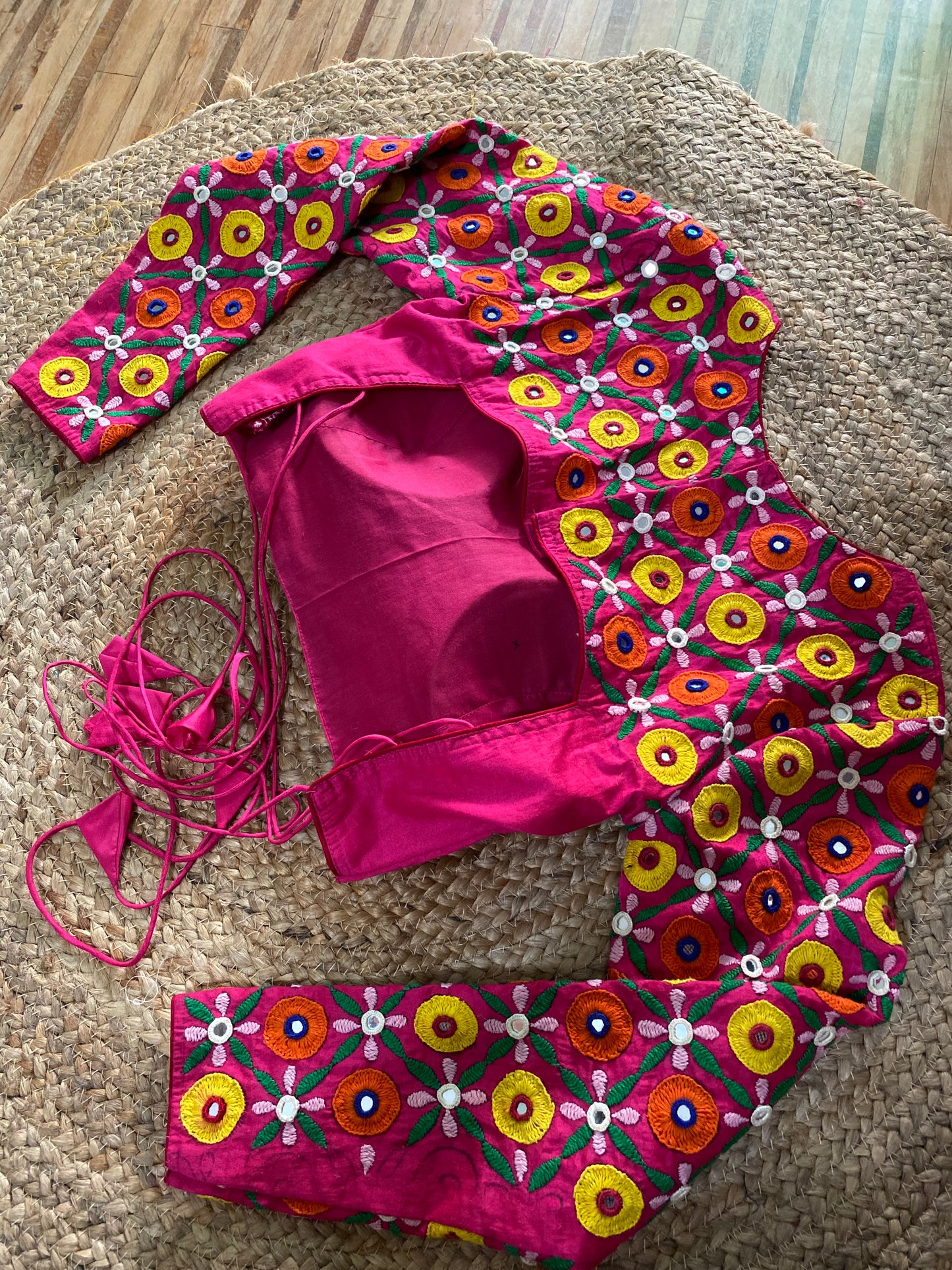 Pink Gamthi Work Blouse