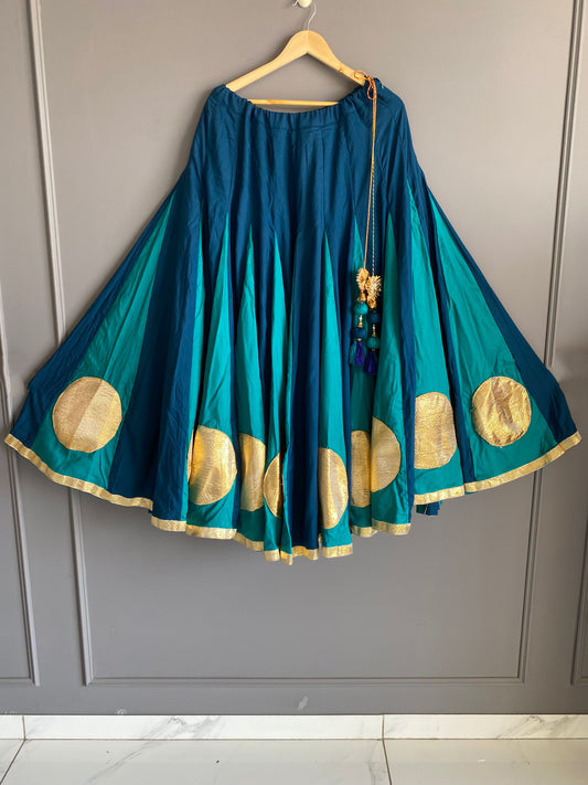 Two Shades Of Blue Lampo Circle Ghaghra