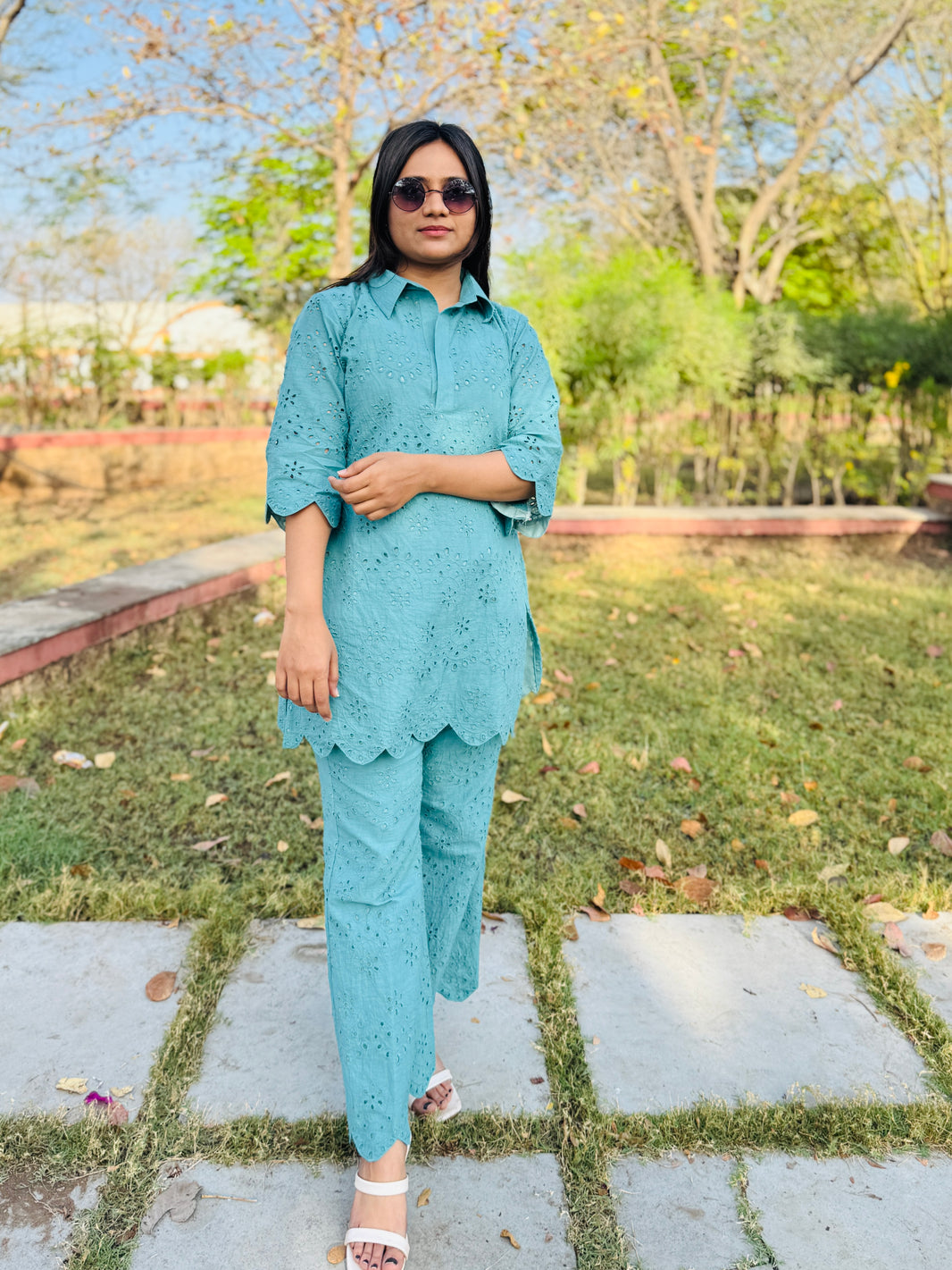 Pure Cotton Hakoba Co ord Set