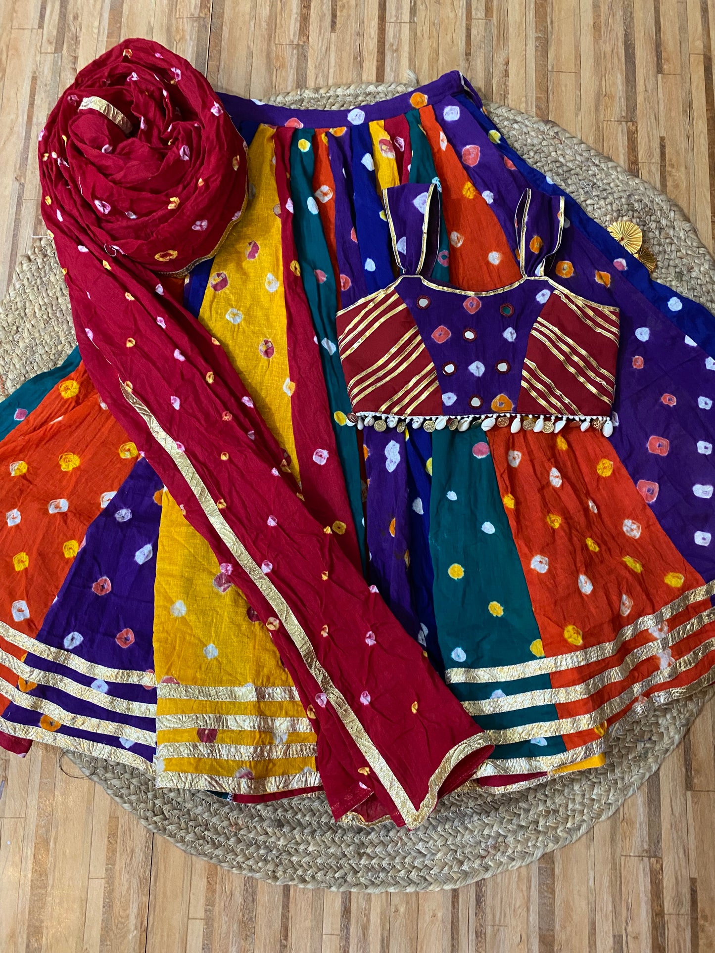 Bandhej Multi Colour Chaniya Choli