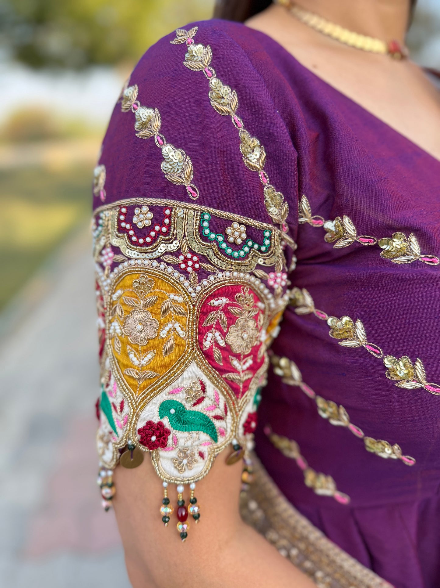 Purple Anarkali Suit Set