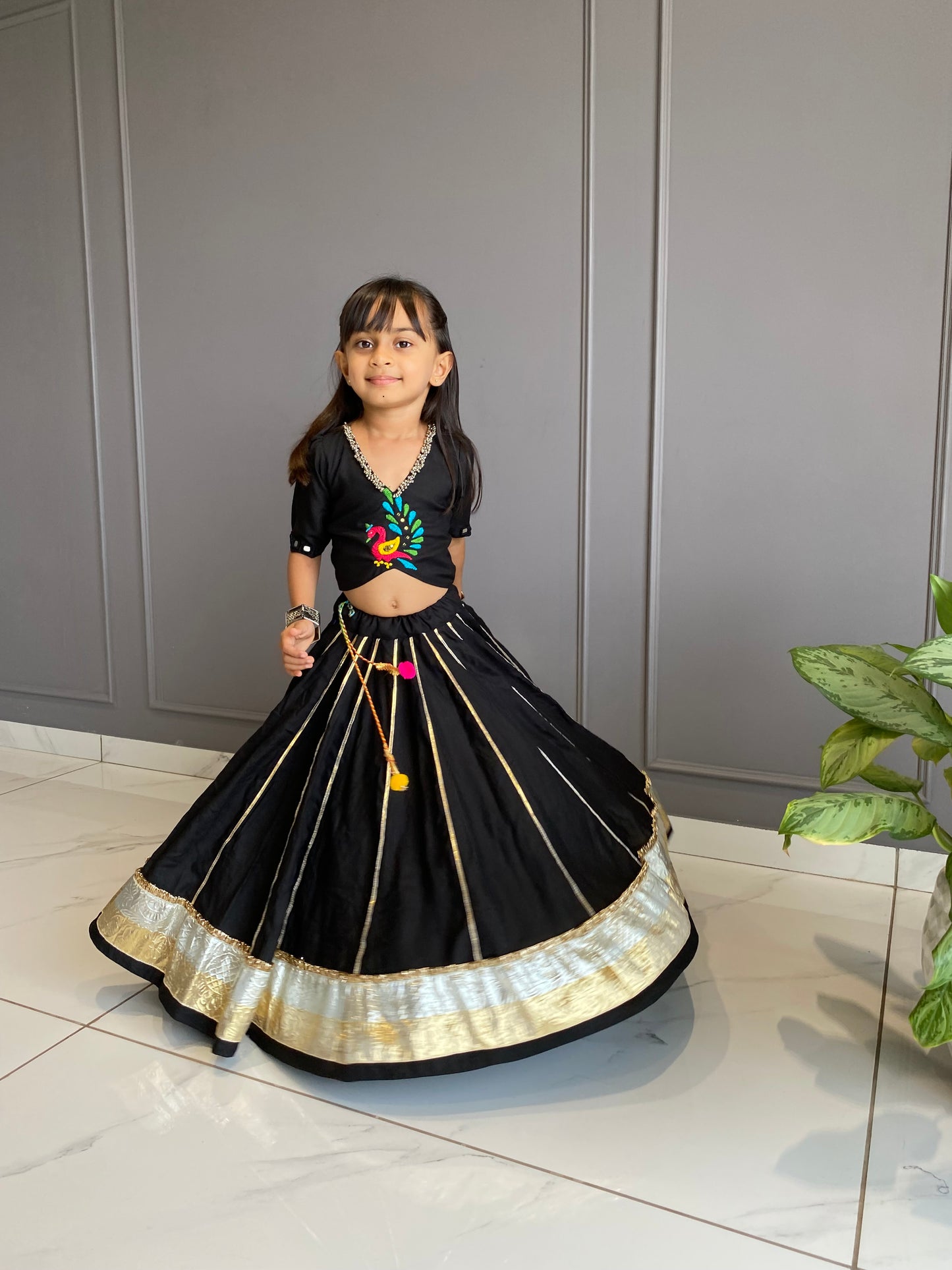 Black Peacock Chaniya Choli