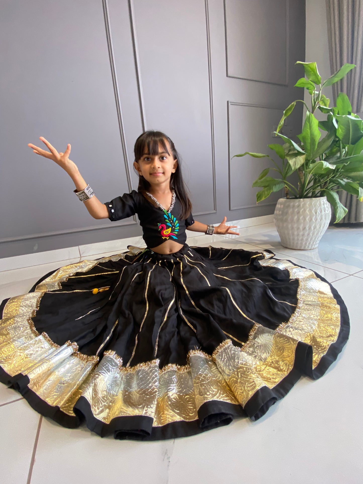 Black Peacock Chaniya Choli