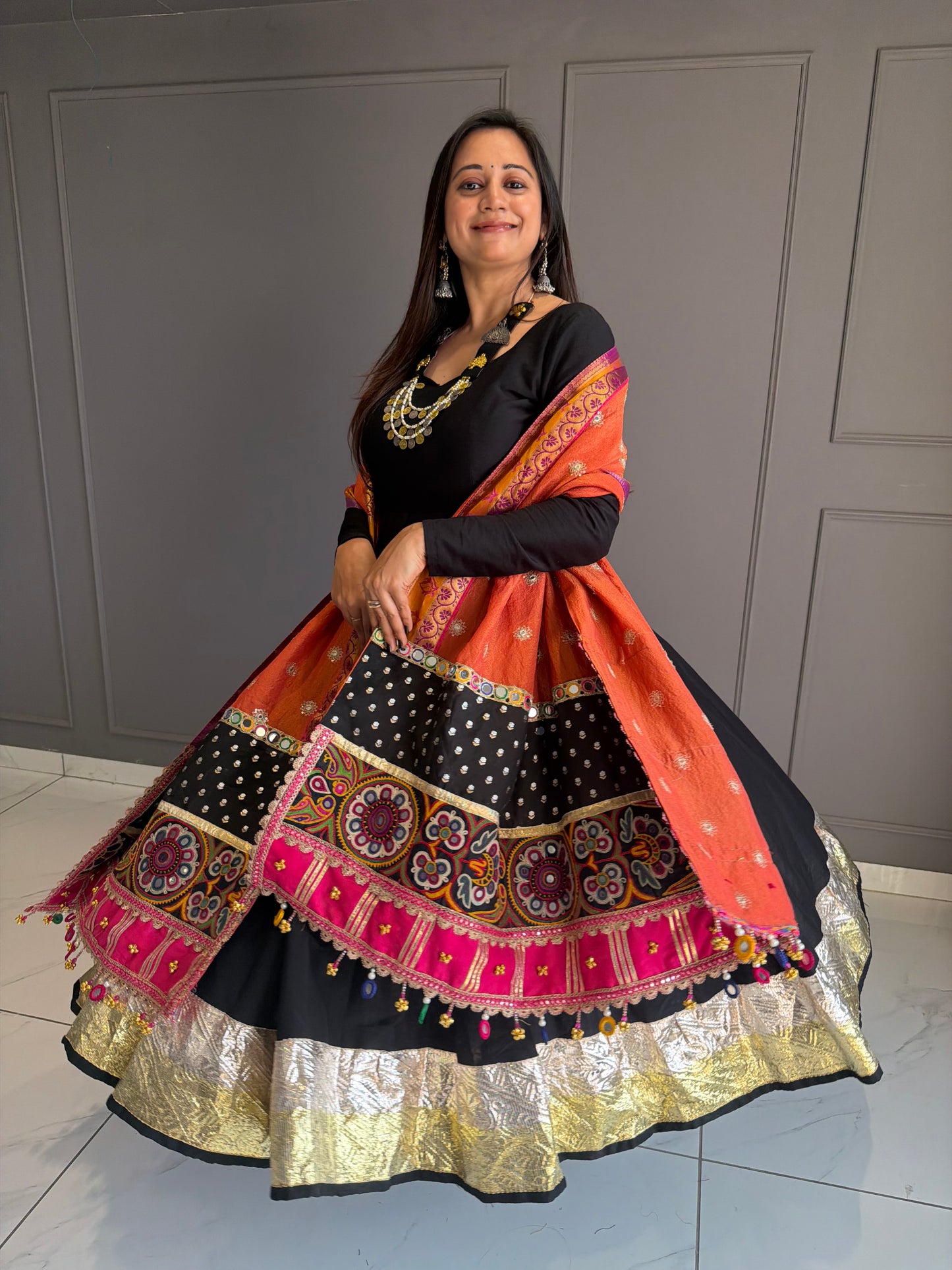 Black Anarkali Suit Set