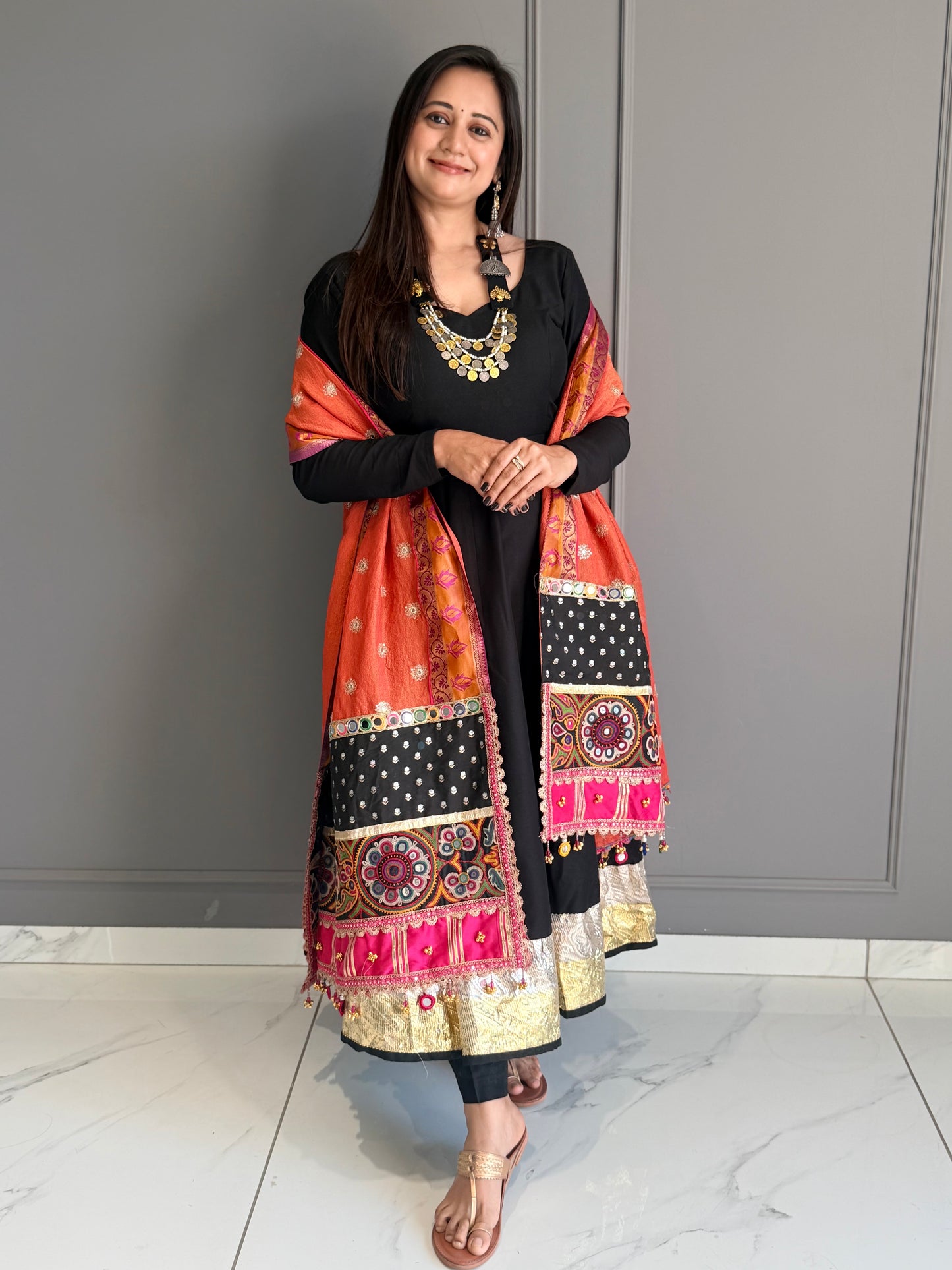 Black Anarkali Suit Set