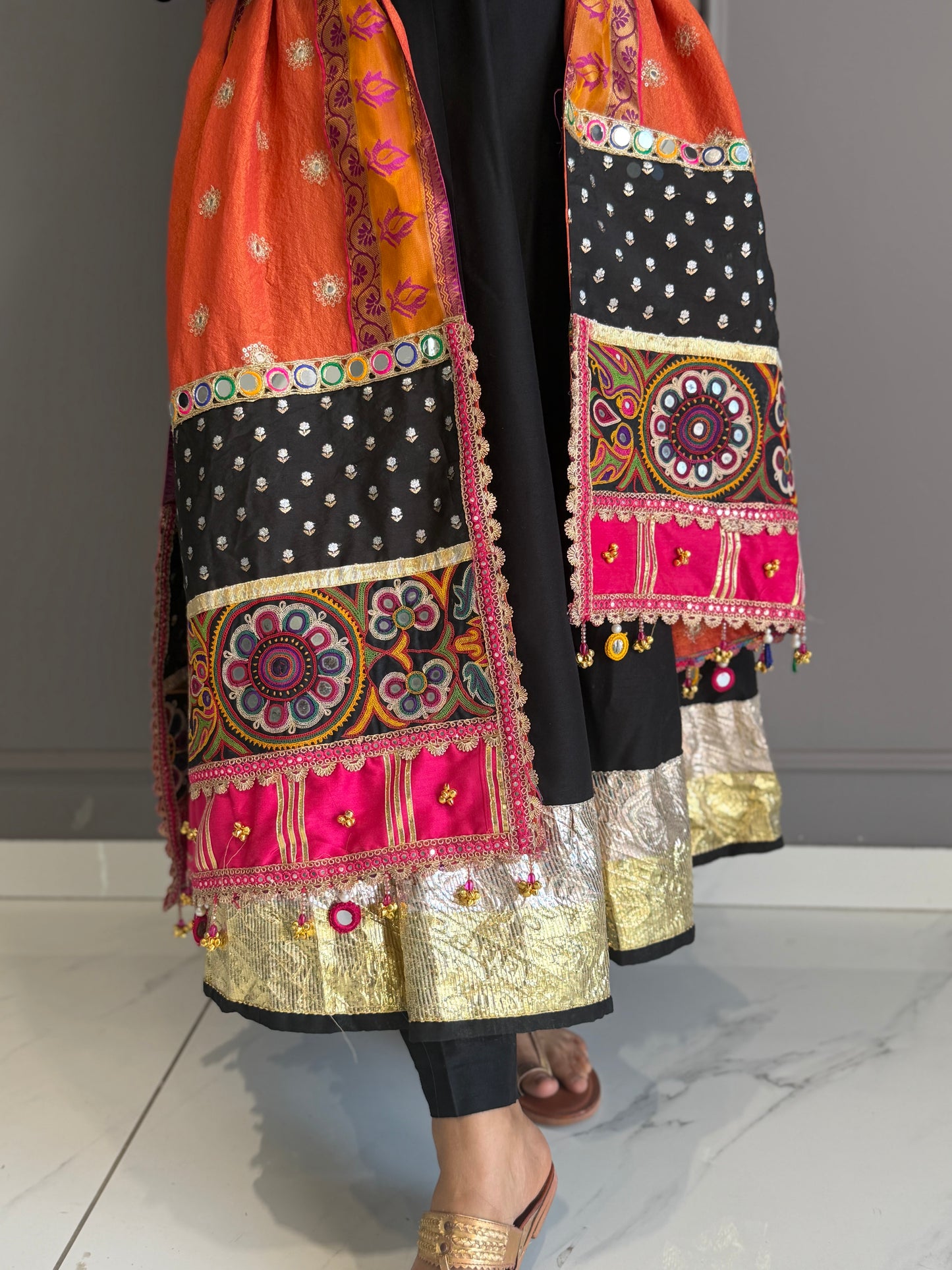 Black Anarkali Suit Set