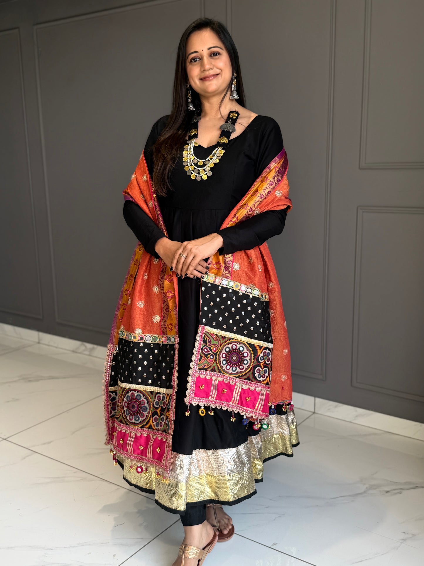 Black Anarkali Suit Set
