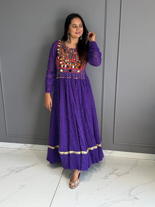 Purple Leriya Chiffon Dress