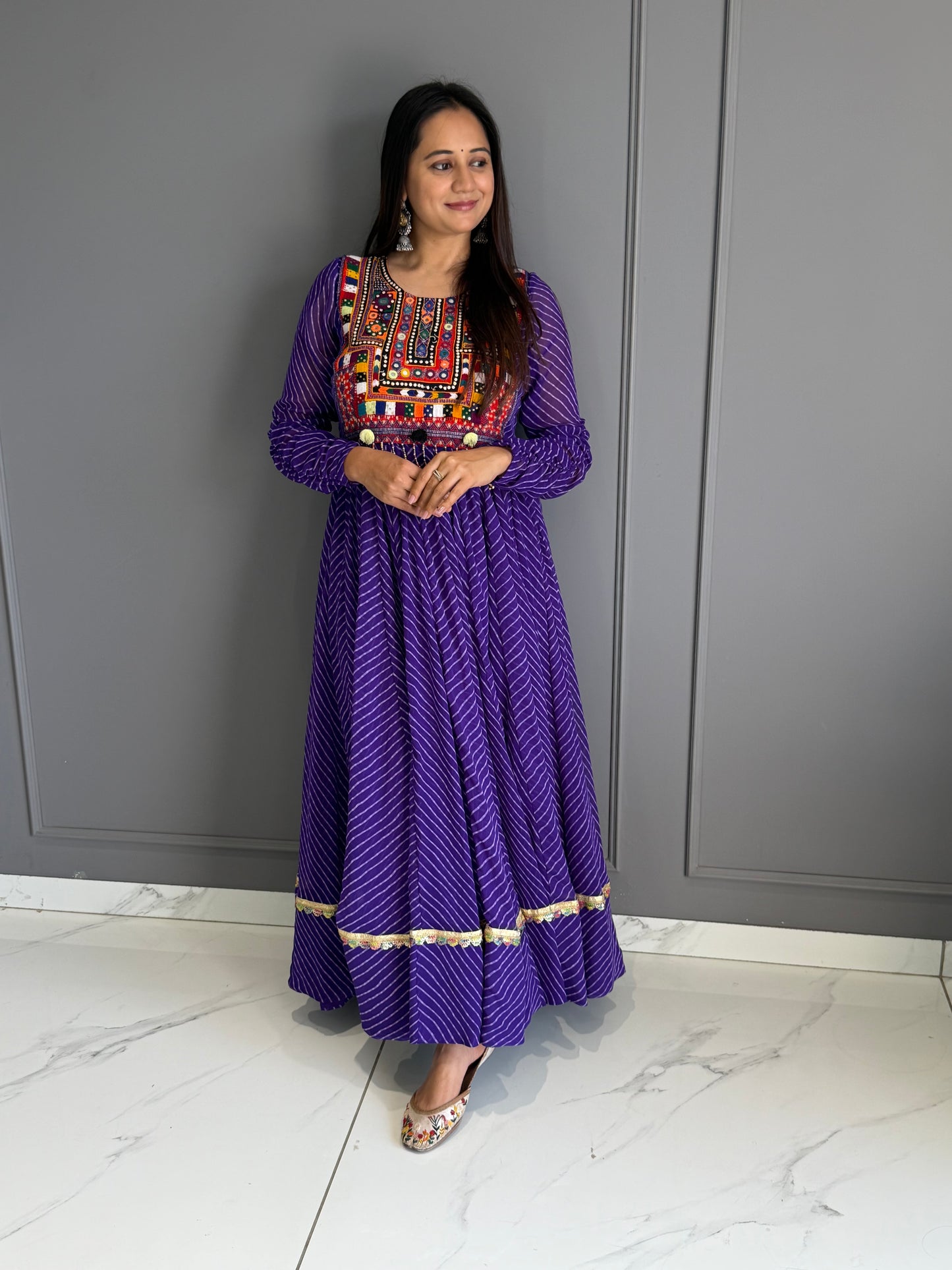 Purple Leriya Chiffon Dress