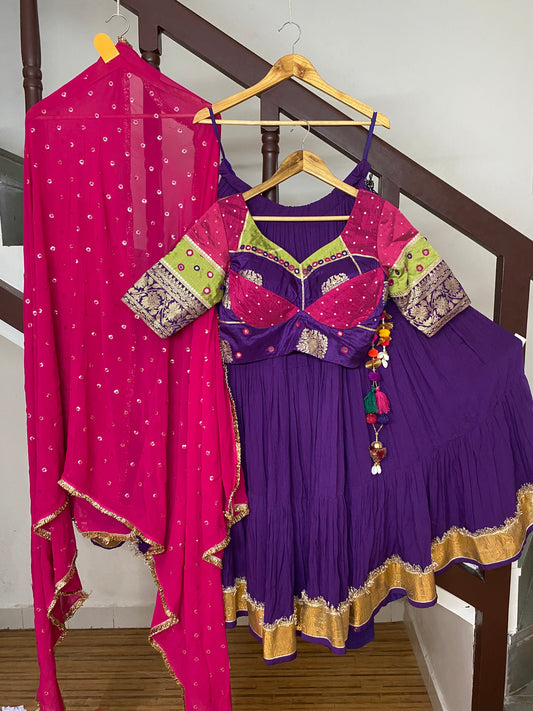 Purple And Pink Chaniya Choli