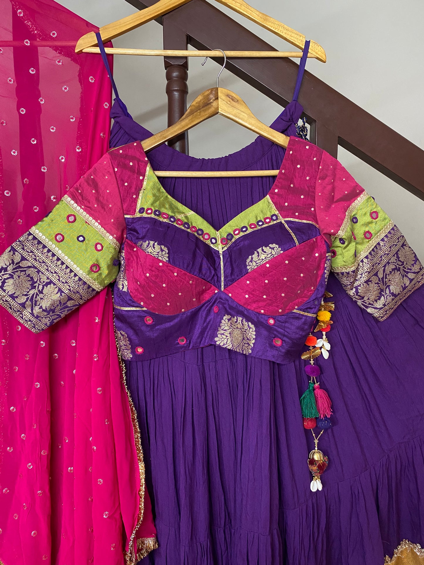 Purple And Pink Chaniya Choli