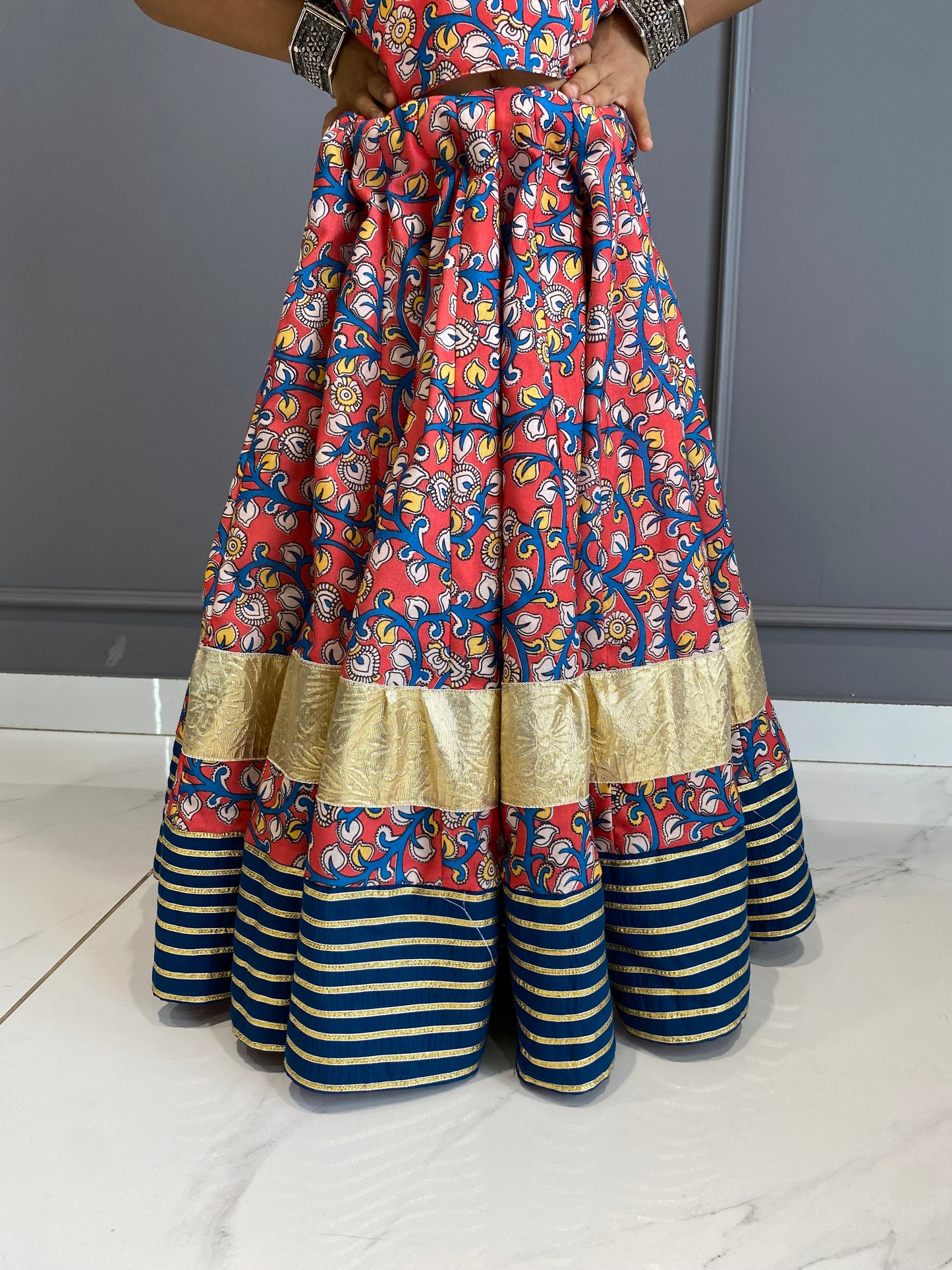 Kalamkari Chniya Choli Kids