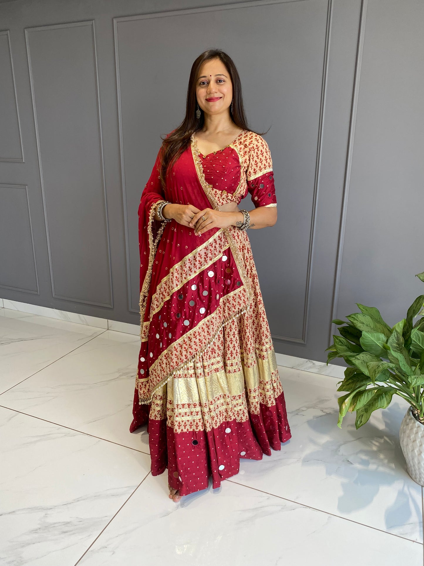 Maroon Chaniya Choli