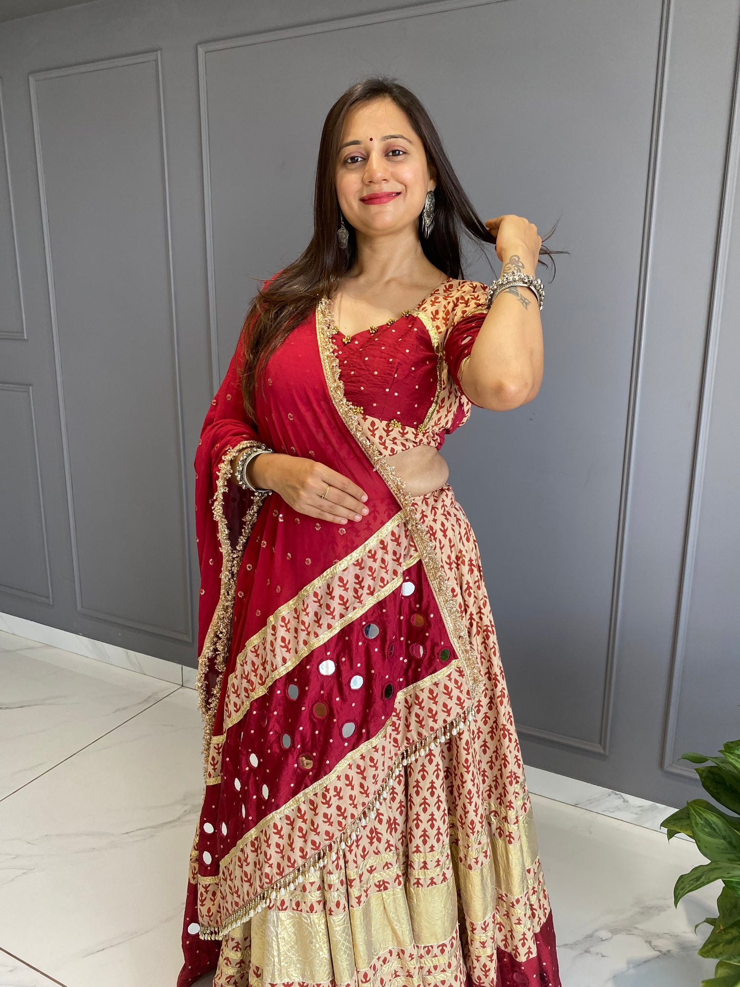 Maroon Chaniya Choli